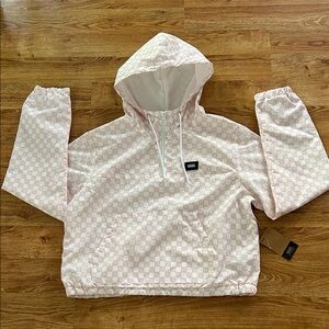Vans Kids Light Pink Checkered Hoodie